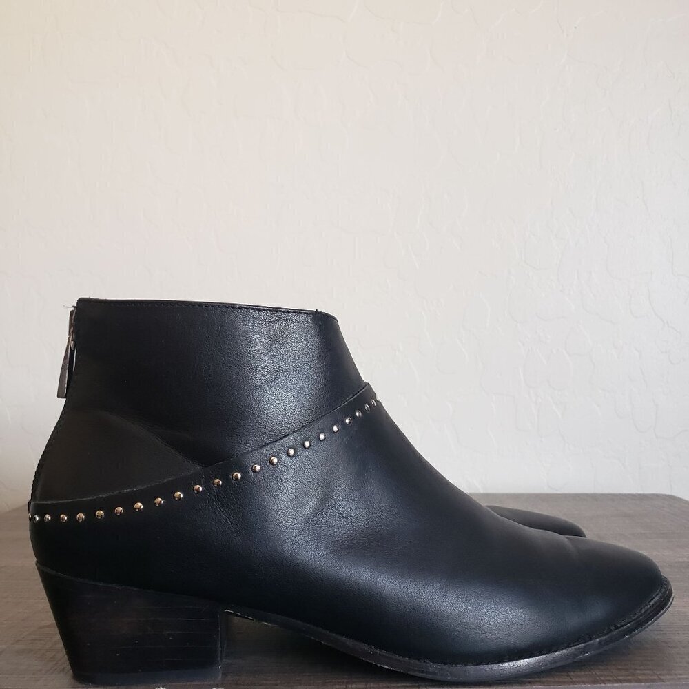 Thursday Boot Company Black Leather Studded Booties
